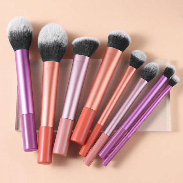 Shein - 8pcs Makeup Brush Set Multifunctional Beauty Tool For Quick Application