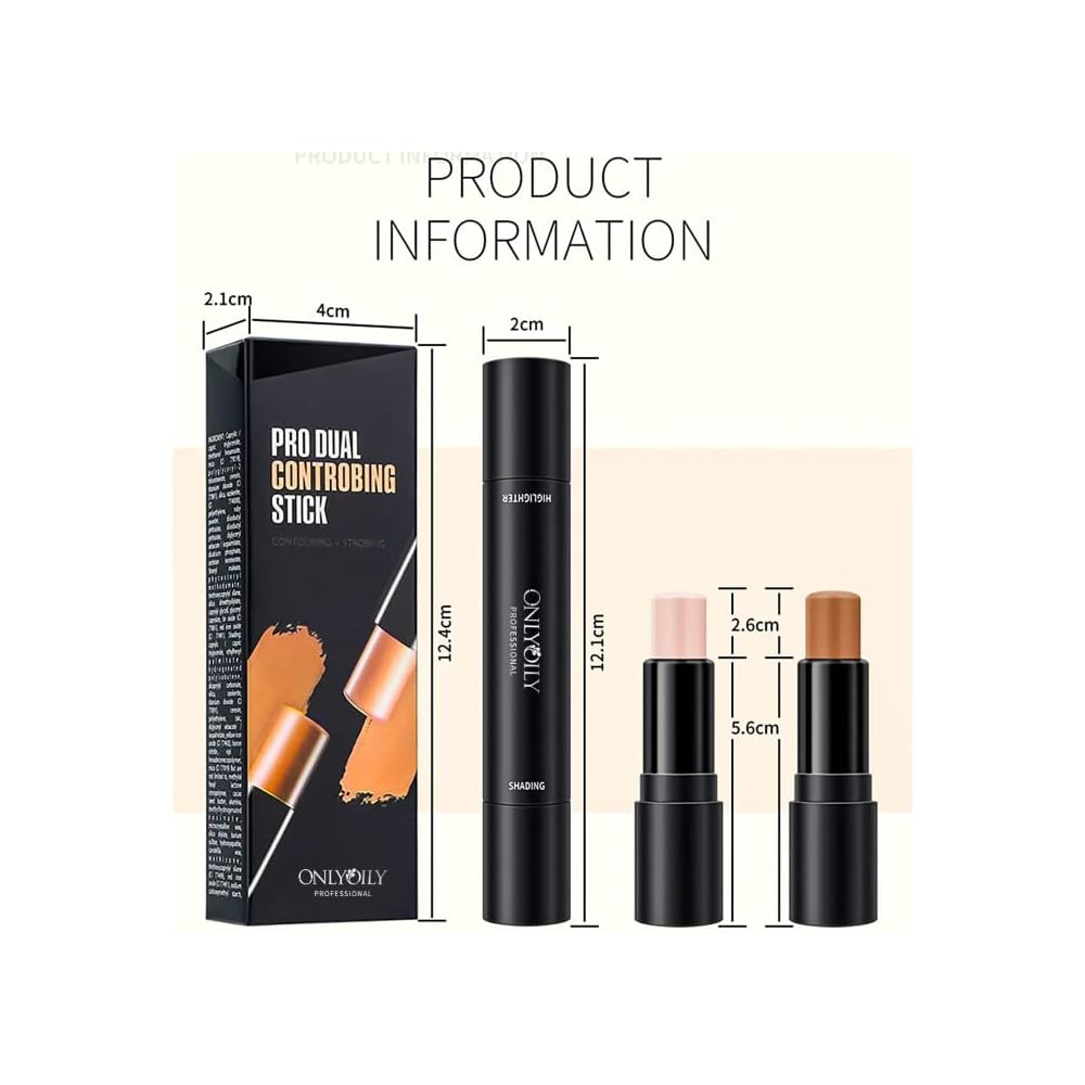 Double-End Contour Highlighter Stick , Contour Makeup Contouring Sticks Cream