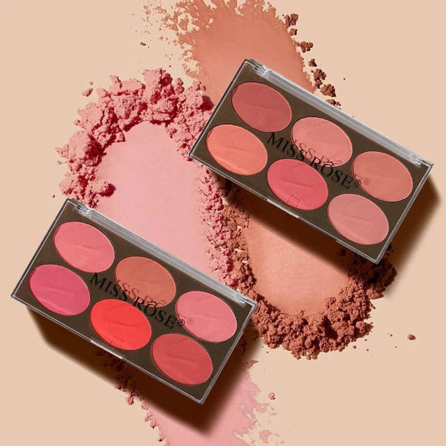 6 Colours  Blush On Palette