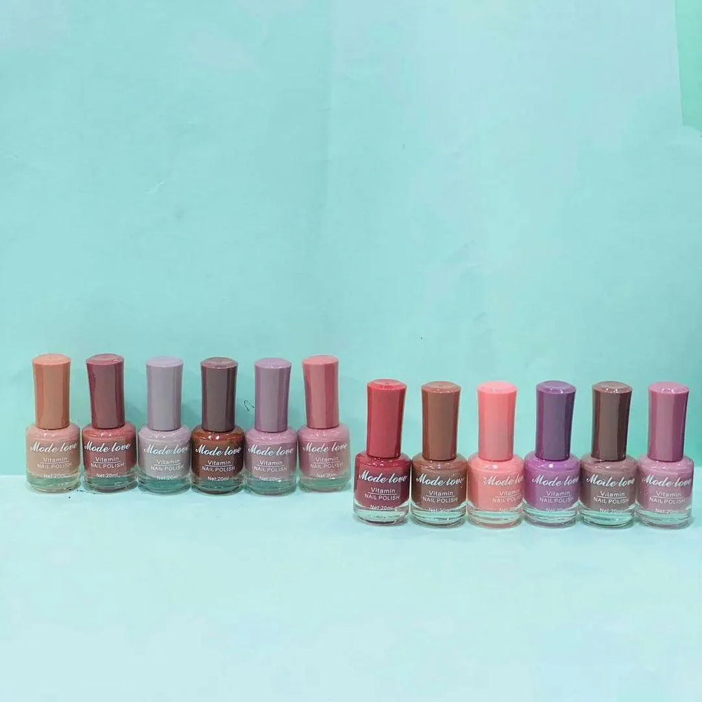 Pack of 6 Nail Polish Nude Colors